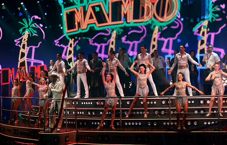 group of performers on stage